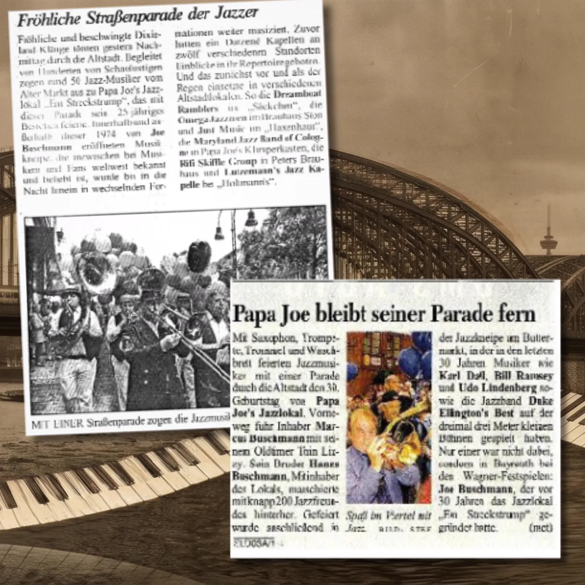 Presseberichte zur Jazz-Straßenparade durch die Altstadt
