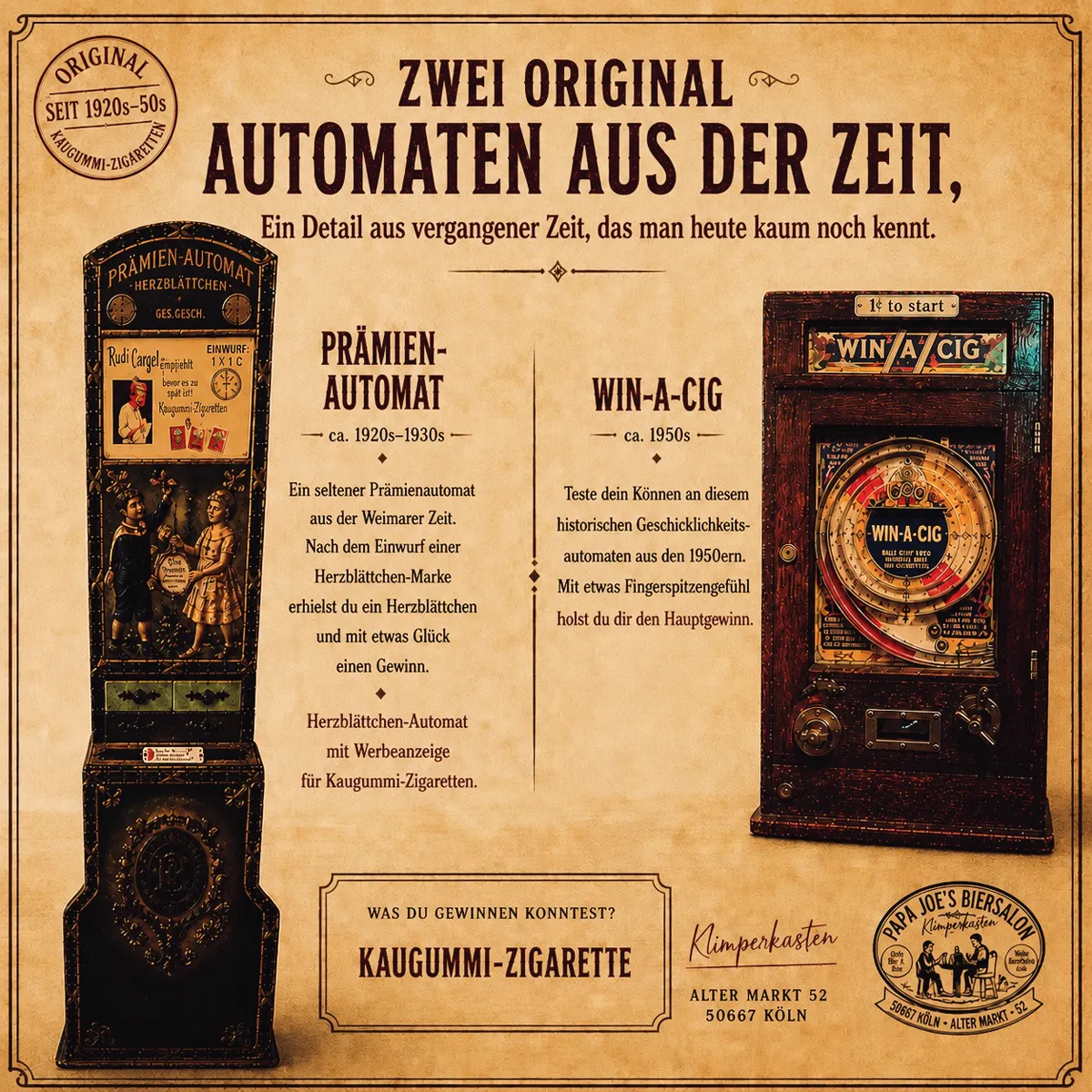 Prämien-Automat — Archivkarte