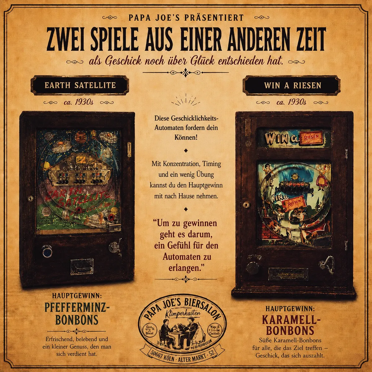 »Win a Prize« Geschicklichkeits-Automat — Archivkarte