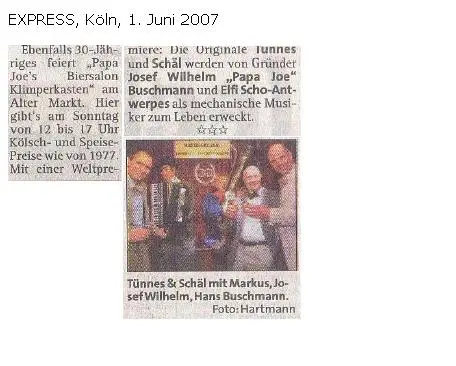 Express: Kurzmeldung zum 30. Geburtstag